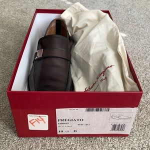 Salvatore Ferragamo Pregiato Leather Moccasin